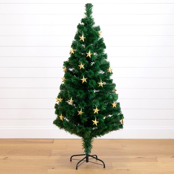 5 Pre-Lit Fiber Optic Artificial Christmas Tree with 60 Colorful Star-Shaped LED Lights - SKU #T4564 - 9