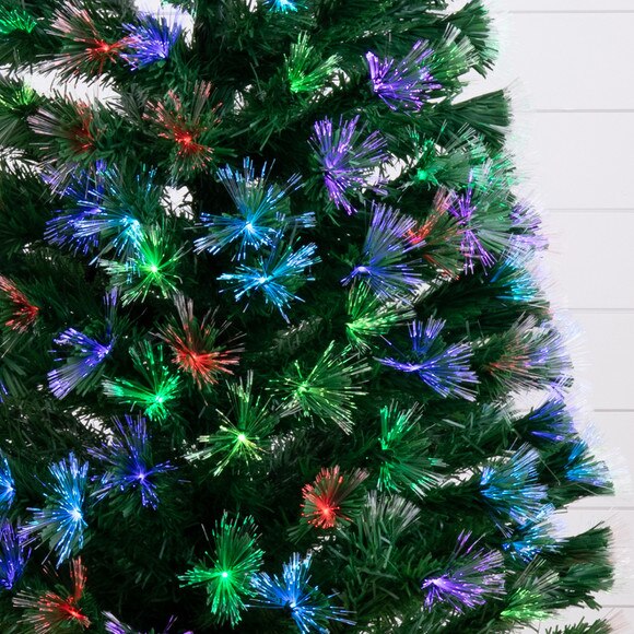6 Pre-Lit Fiber Optic Artificial Christmas Tree with 220 Colorful LED and Remote Control Show - SKU #T4571 - 2