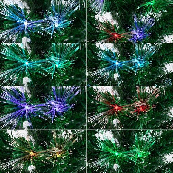 6 Pre-Lit Fiber Optic Artificial Christmas Tree with 220 Colorful LED and Remote Control Show - SKU #T4571 - 3