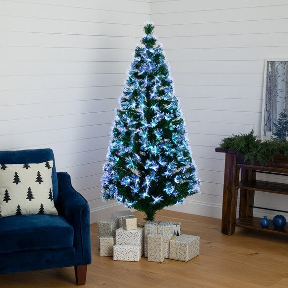 6 Pre-Lit Fiber Optic Artificial Christmas Tree with 220 Colorful LED and Remote Control Show - SKU #T4571 - 7