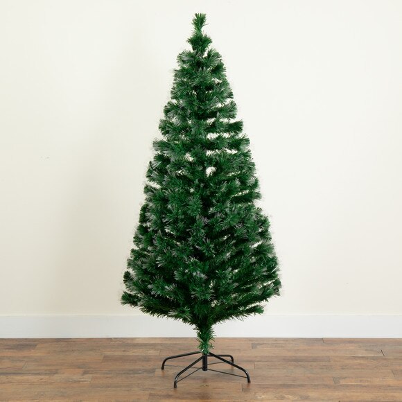 6 Pre-Lit Fiber Optic Artificial Christmas Tree with 220 Colorful LED and Remote Control Show - SKU #T4571 - 8