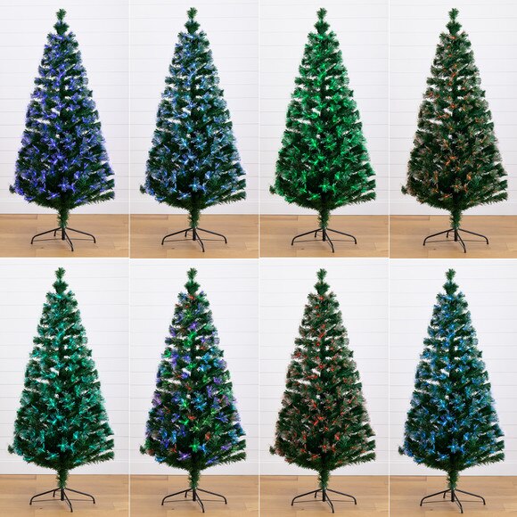 6 Pre-Lit Fiber Optic Artificial Christmas Tree with 220 Colorful LED and Remote Control Show - SKU #T4571 - 10