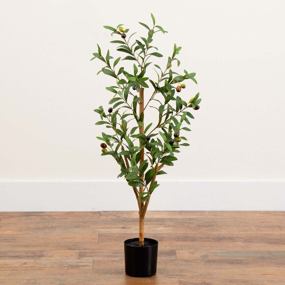 3 Artificial Olive Tree with Natural Trunk - SKU #T4644 - 5