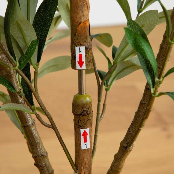 3 Artificial Olive Tree with Natural Trunk - SKU #T4644 - 6