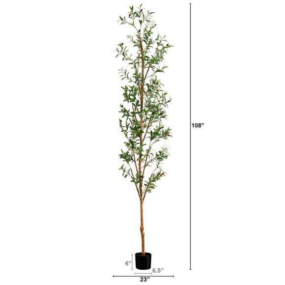 9 Artificial Olive Tree with Natural Trunk - SKU #T4655 - 1