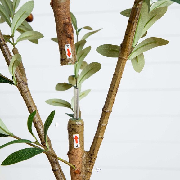 9 Artificial Olive Tree with Natural Trunk - SKU #T4655 - 2