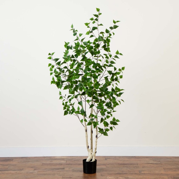 6 Artificial Birch Tree with Real Touch Leaves - SKU #T4666 - 5