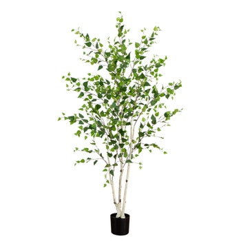 7 Artificial Birch Tree with Real Touch Leaves - SKU #T4667