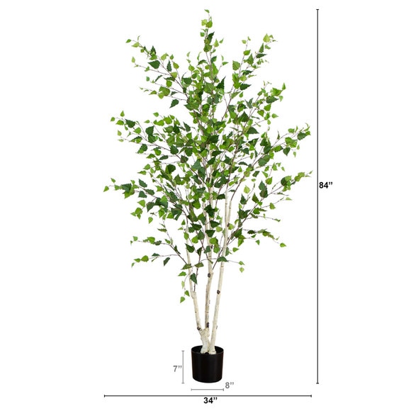 7 Artificial Birch Tree with Real Touch Leaves - SKU #T4667 - 1