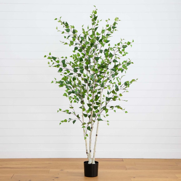 7 Artificial Birch Tree with Real Touch Leaves - SKU #T4667 - 6