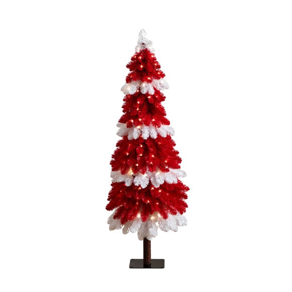 5 Pre-Lit Artificial Peppermint Christmas Tree with 150 Microdot LED Lights - SKU #T4700 - 2