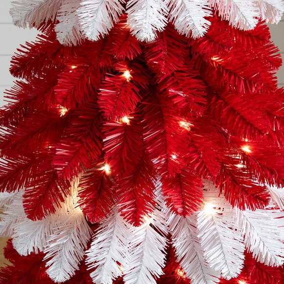 5 Pre-Lit Artificial Peppermint Christmas Tree with 150 Microdot LED Lights - SKU #T4700 - 5