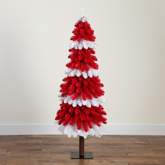 5 Pre-Lit Artificial Peppermint Christmas Tree with 150 Microdot LED Lights - SKU #T4700 - 7