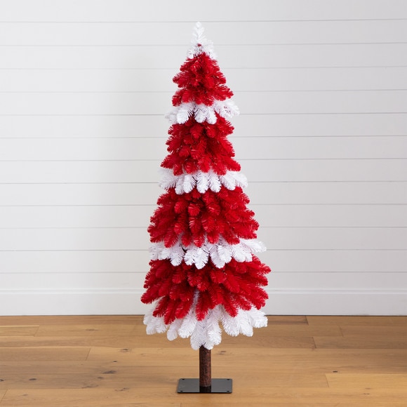 5 Pre-Lit Artificial Peppermint Christmas Tree with 150 Microdot LED Lights - SKU #T4700 - 8