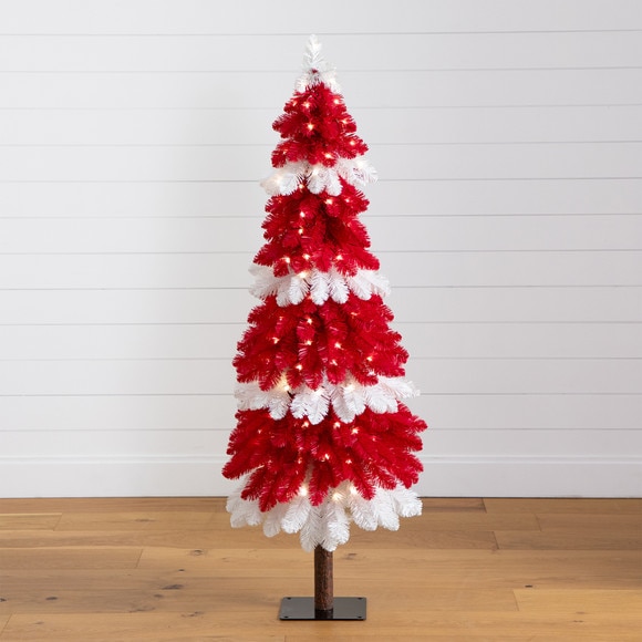 5 Pre-Lit Artificial Peppermint Christmas Tree with 150 Microdot LED Lights - SKU #T4700 - 9