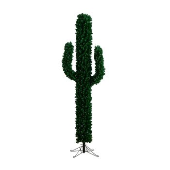 7 Pre-Lit Artificial Cactus Christmas Tree with 500 Micro LED Lights - SKU #T4701