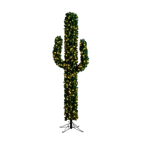7 Pre-Lit Artificial Cactus Christmas Tree with 500 Micro LED Lights - SKU #T4701 - 2