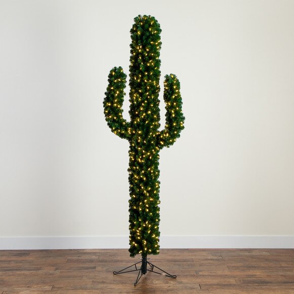 7 Pre-Lit Artificial Cactus Christmas Tree with 500 Micro LED Lights - SKU #T4701 - 10