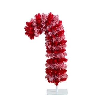 30 Artificial Candy Cane Christmas Tree with 242 Tips 100 Warm White Micro LEDs with 8 Function - SKU #T4702