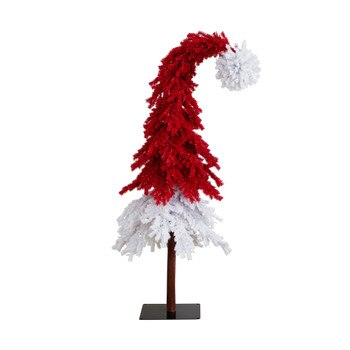 7 Holiday Red Santas Hat Christmas Tree with 500 LED lights and 1272 Bendable Branches - SKU #T4703