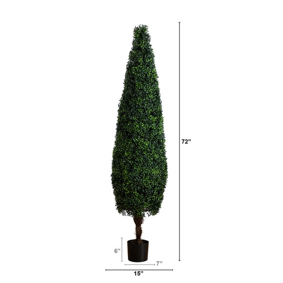 6 UV Resistant Artificial Boxwood Topiary Cone Tree Indoor/Outdoor - SKU #T4705 - 1