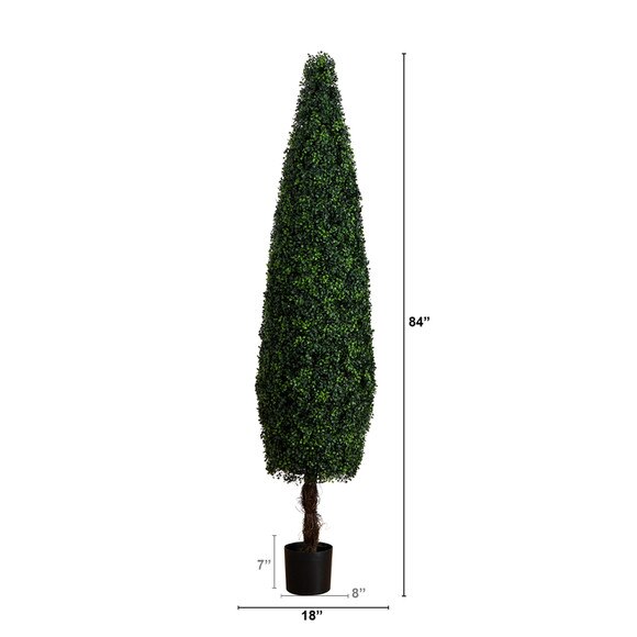 7 UV Resistant Artificial Boxwood Topiary Cone Tree Indoor/Outdoor - SKU #T4706 - 1