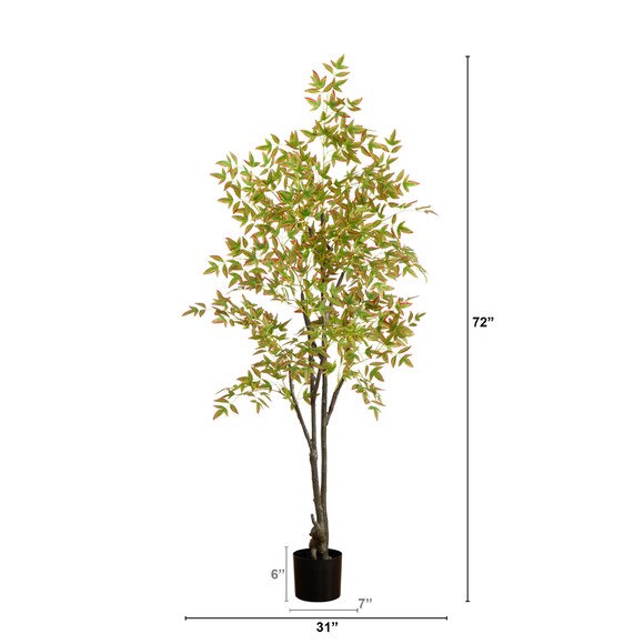 6ft. Autumn Nandina Artificial Fall Tree - SKU #T4732 - 1
