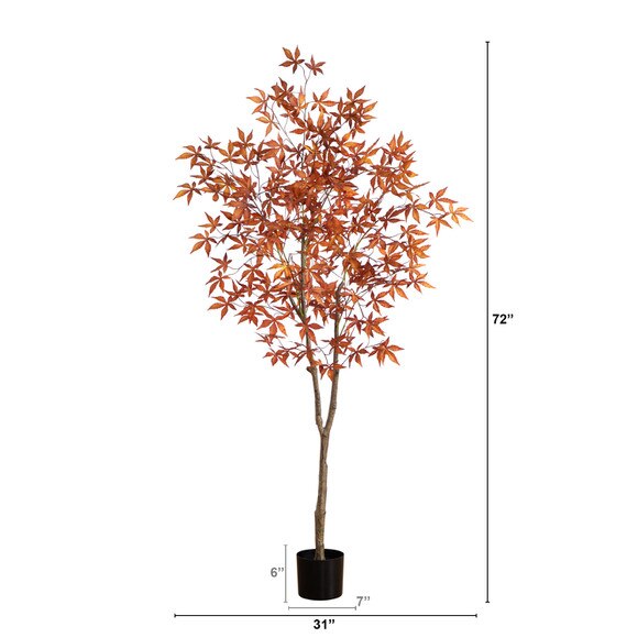 6 Autumn Japanese Maple Artificial Fall Tree - SKU #T4734 - 1
