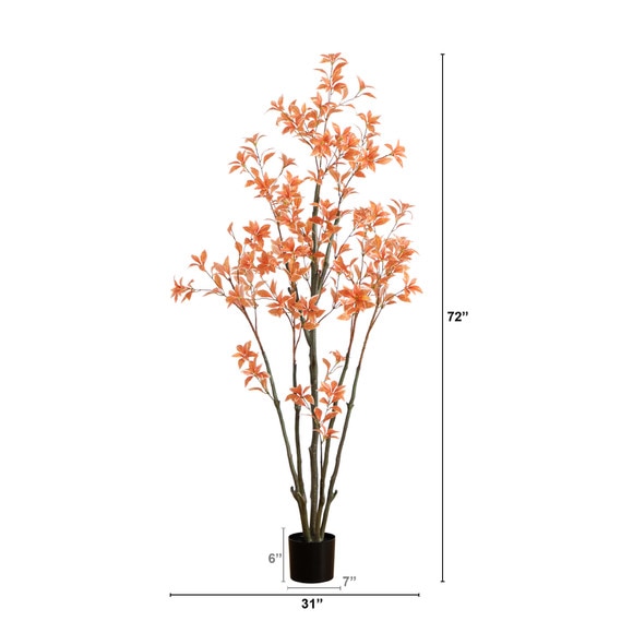 6 Autumn Pieris Artificial Fall Tree - SKU #T4738 - 1