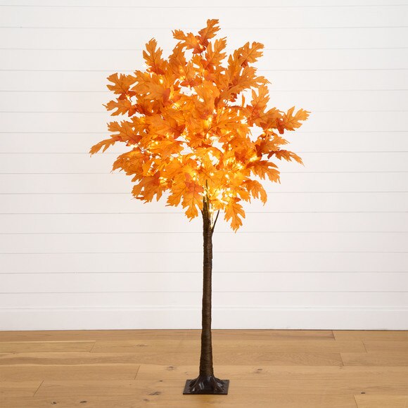 6 Pre-Lit Autumn Maple Artificial Fall Tree with 300 Warm White LED Lights - SKU #T4761 - 8