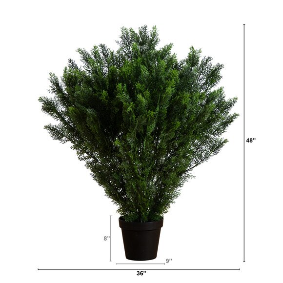 4 Artificial Cedar Bush UV Resistant Indoor/Outdoor - SKU #T4763 - 1