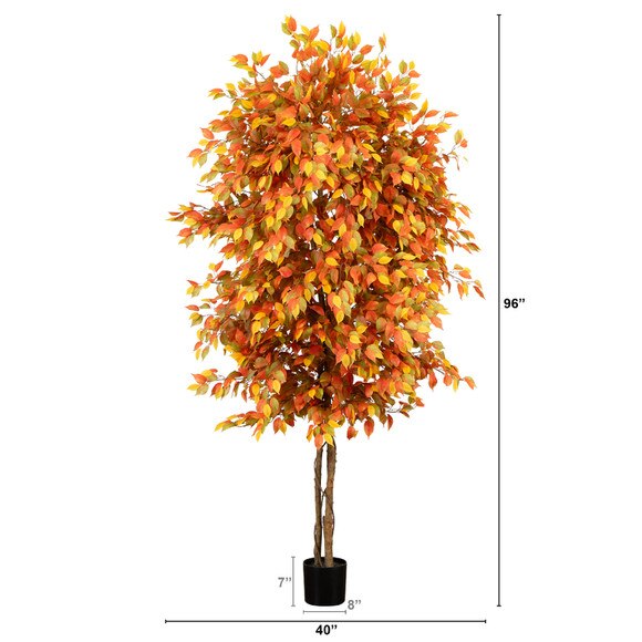 8 Autumn Ficus Artificial Fall Tree - SKU #T4767 - 1