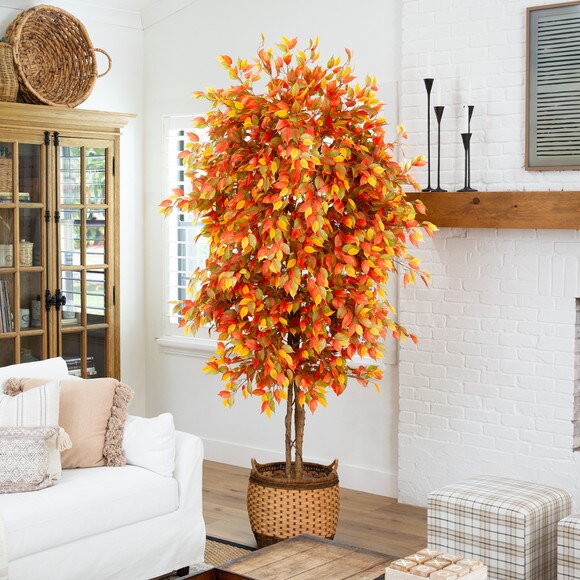 8 Autumn Ficus Artificial Fall Tree - SKU #T4767 - 5