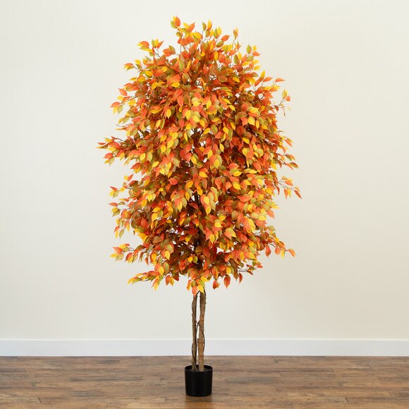 8 Autumn Ficus Artificial Fall Tree - SKU #T4767 - 7