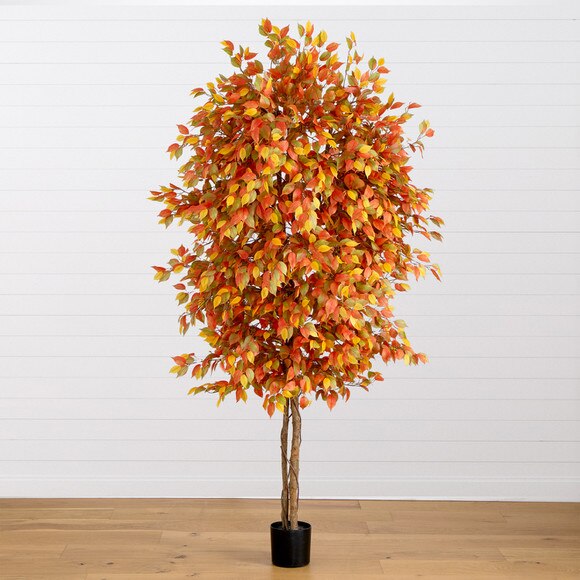 8 Autumn Ficus Artificial Fall Tree - SKU #T4767 - 8