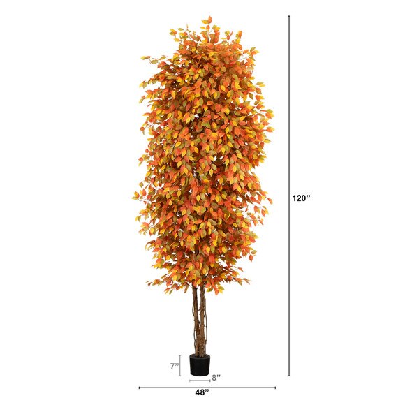 10 Autumn Ficus Artificial Fall Tree - SKU #T4769 - 1