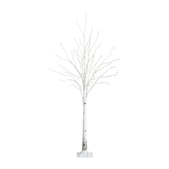 3 Pre-Lit Artificial White Birch Tree with 92 Warm White LED Lights - SKU #T4771