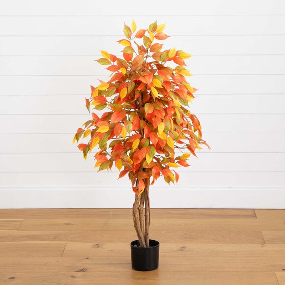 3 Autumn Ficus Artificial Fall Tree - SKU #T4772 - 5