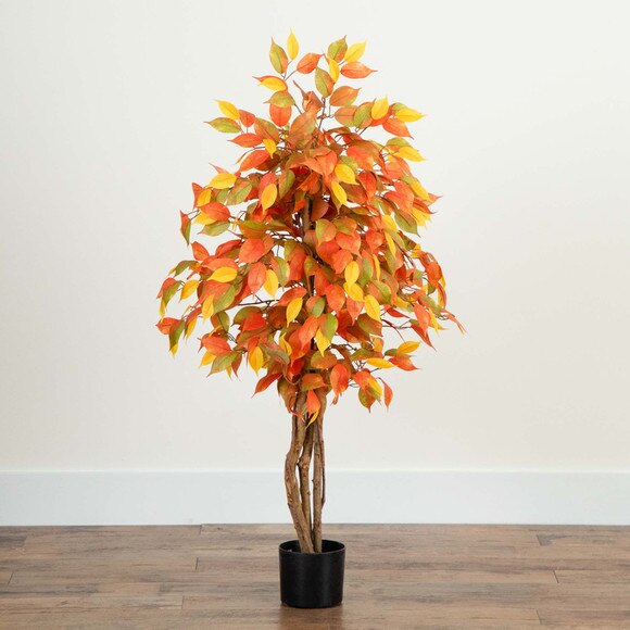 3 Autumn Ficus Artificial Fall Tree - SKU #T4772 - 6