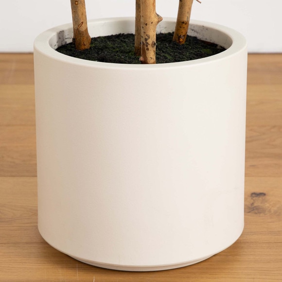 6 Artificial Fiddle Leaf Tree in Decorative White Planter - SKU #T4776 - 5