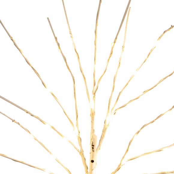 24 Pre-Lit Artificial White Birch Branches with 80 Warm White LED Lights - Set of 2 - SKU #T4778-S2 - 3