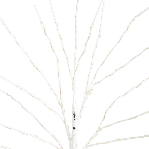 24 Pre-Lit Artificial White Birch Branches with 80 Warm White LED Lights - Set of 2 - SKU #T4778-S2 - 4