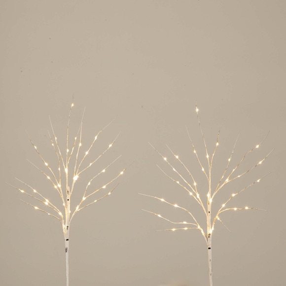24 Pre-Lit Artificial White Birch Branches with 80 Warm White LED Lights - Set of 2 - SKU #T4778-S2 - 7