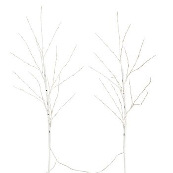 36 Pre-Lit Artificial White Birch Branches with 150 Warm White LED Lights - Set of 2 - SKU #T4779-S2