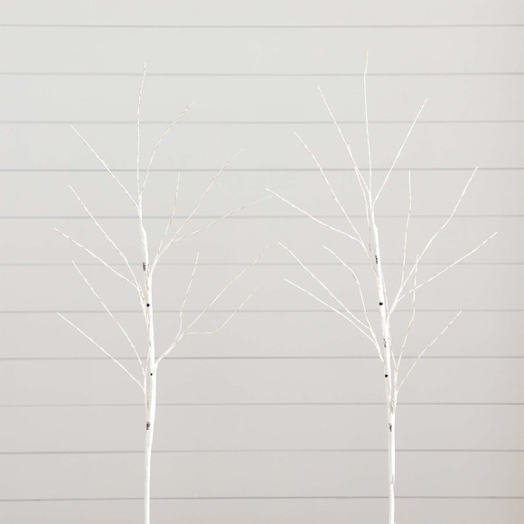 36 Pre-Lit Artificial White Birch Branches with 150 Warm White LED Lights - Set of 2 - SKU #T4779-S2 - 6