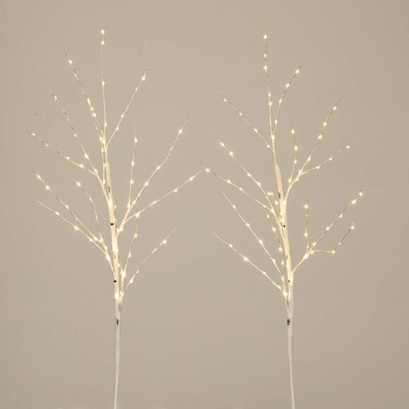 36 Pre-Lit Artificial White Birch Branches with 150 Warm White LED Lights - Set of 2 - SKU #T4779-S2 - 7