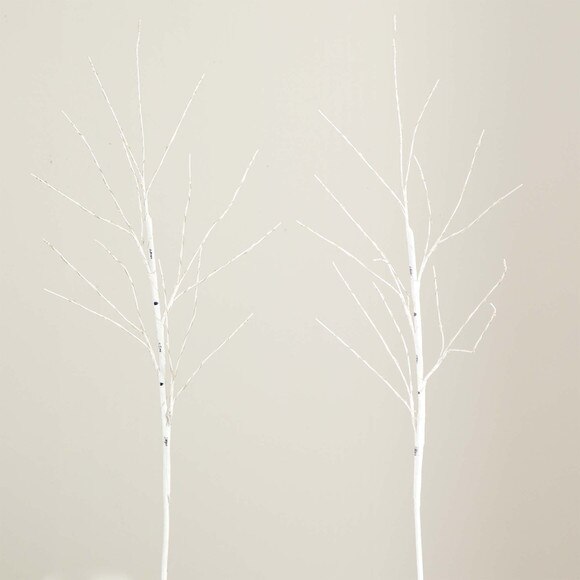 36 Pre-Lit Artificial White Birch Branches with 150 Warm White LED Lights - Set of 2 - SKU #T4779-S2 - 8
