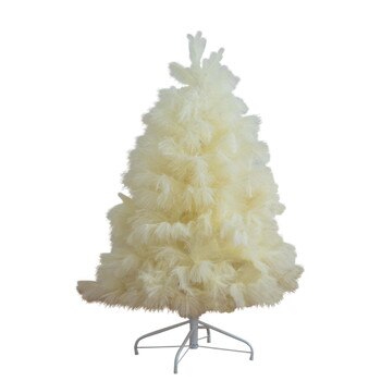 4 Artificial Off-White Pampas Grass Christmas Tree - SKU #T4782