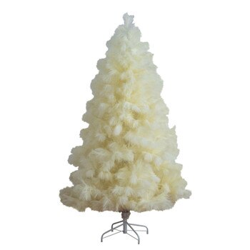 6 Artificial Off-White Pampas Grass Christmas Tree - SKU #T4784