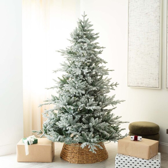 7 Pre-Lit Artificial Fraser Fir Flocked Christmas Tree with Instant Connect Technology and 400 Warm White LED Lights - SKU #T4790 - 9